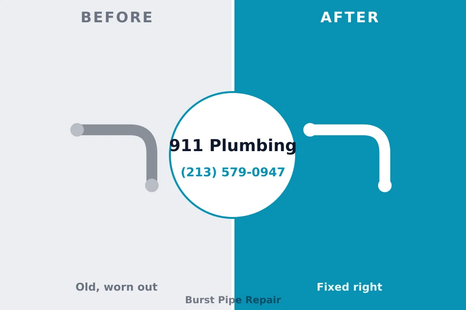 Before and after: plumbing company Monroe Manor, NJ